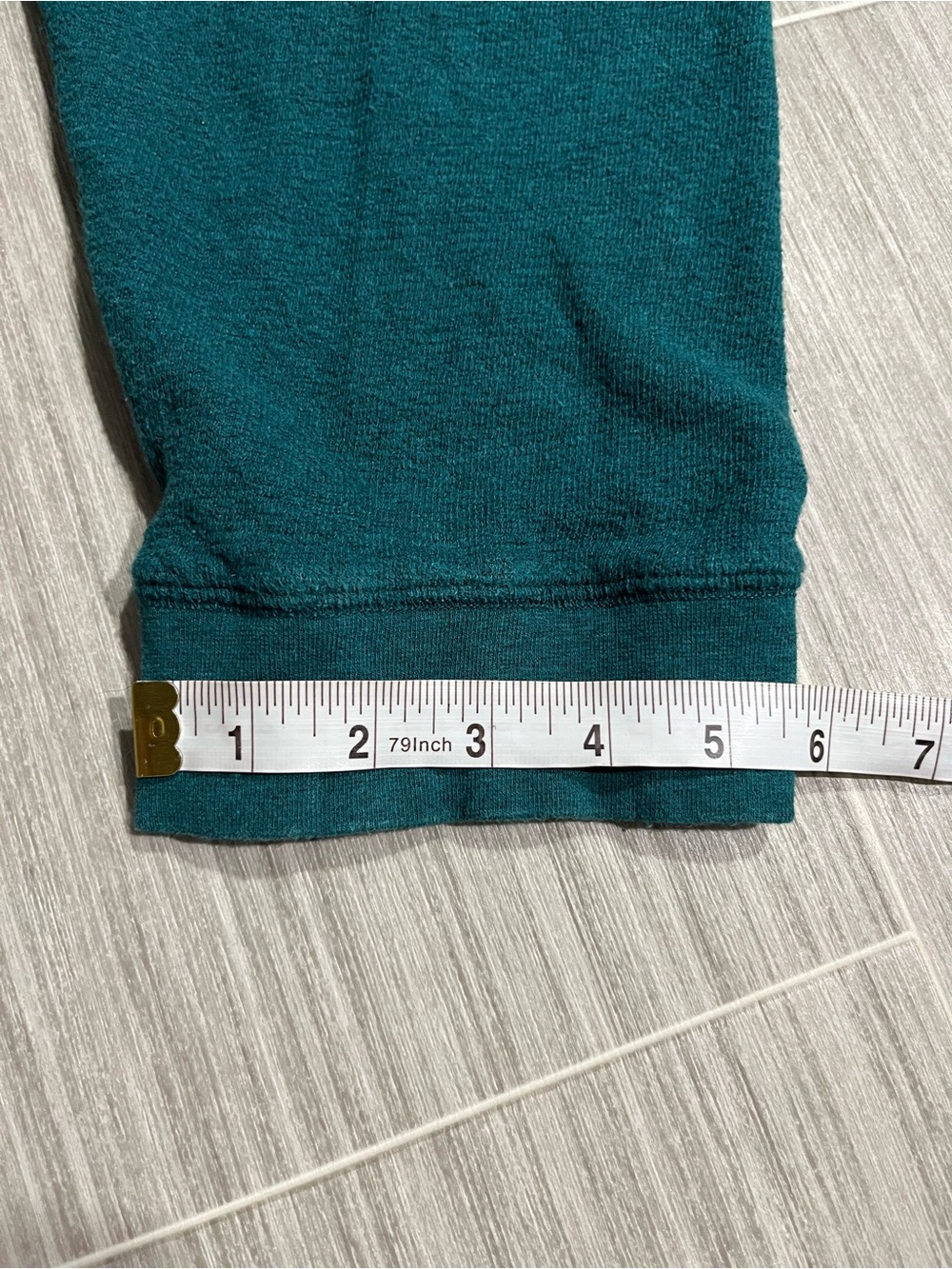 Men's Teal Button-Neck Sweater - Picture 7 of 10